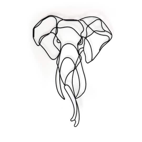 Habitat Decor 28" Asha Elephant Metal Wall Art
